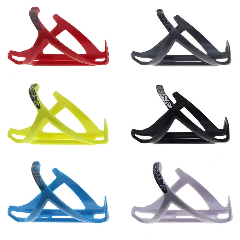 TPR plastic mountain bike water bottle cage in choice of six colours.