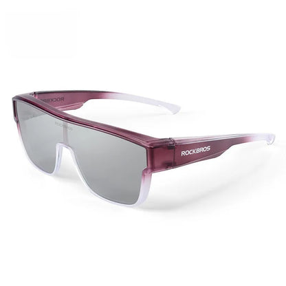 Cycling goggles with polarised lenses and large frame in various colour options