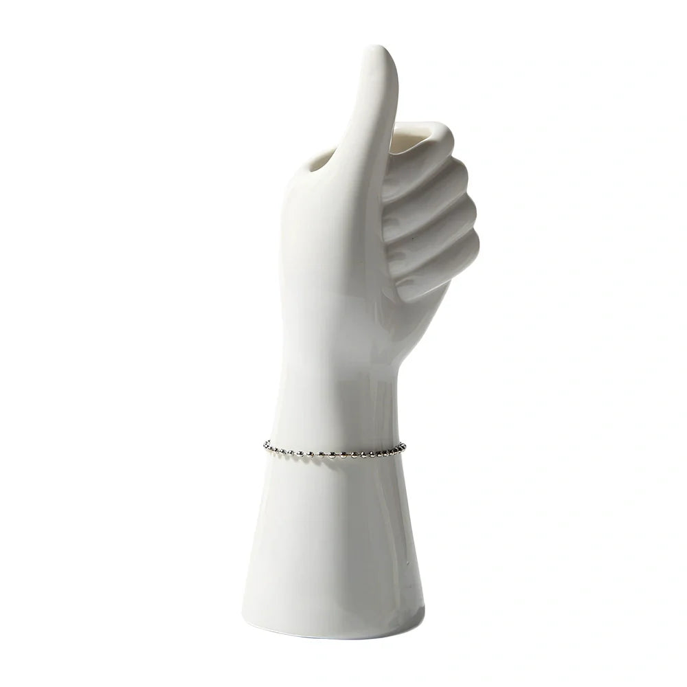 Ceramic human body vase with figure patterns, 19cm height with colour glaze finish