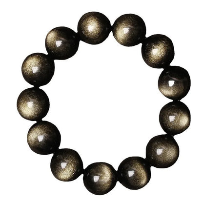 Hand-woven obsidian crystal bracelet showing round beads with ethnic styling in multiple colour options