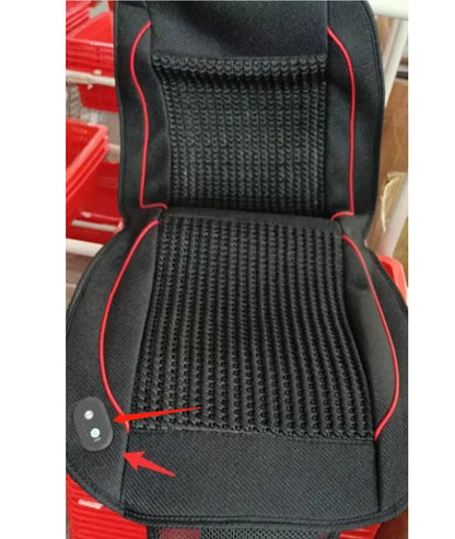 Car ventilation seat cushion with massage function in black colour measuring 60 x 60 cm