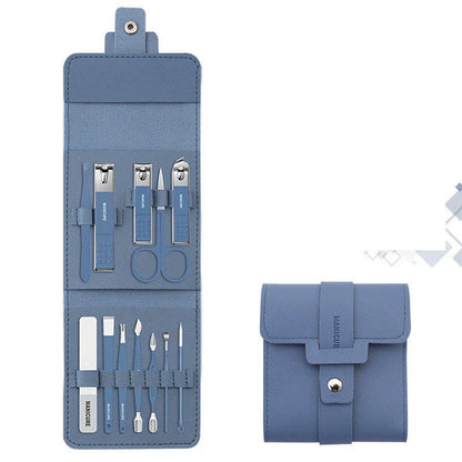 Premium 16-Piece Manicure Set with Stainless Steel Tools and Stylish PU Leather Case