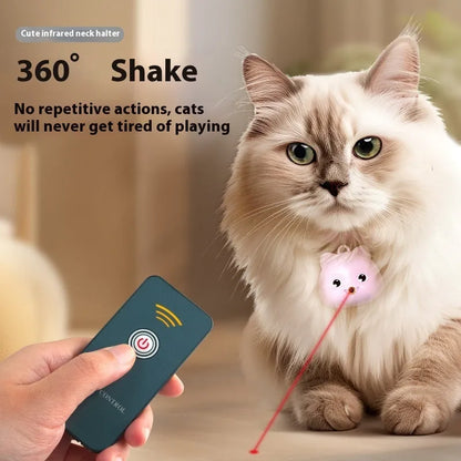 Rechargeable remote control cat halter collar with infrared sling coil and adjustable strap