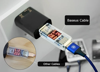 Baseus 3-in-1 Rapid Charge Cable with USB, Type-C, and Lightning connectors