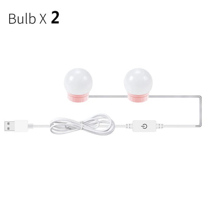 Adjustable Dimmable LED Mirror Light Bulb with Touch Control, Rotating Line, and Customisable Positioning