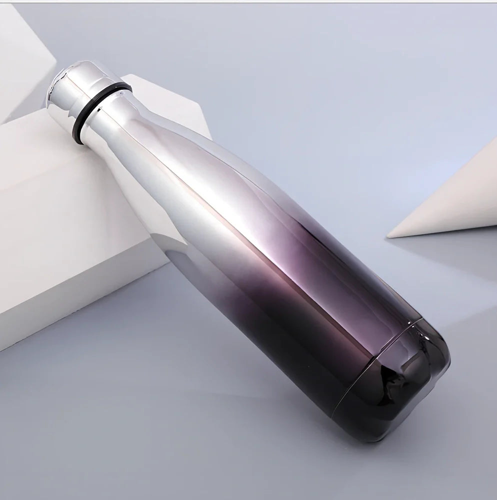 Stainless steel vacuum flask with 500ml capacity and double-wall insulation for temperature control