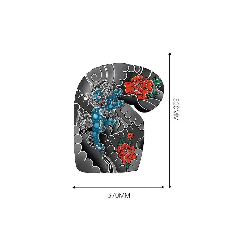 Retro traditional simulation flower arm body sticker sheet, 520mm x 370mm, transfer printing, BJQB pattern options