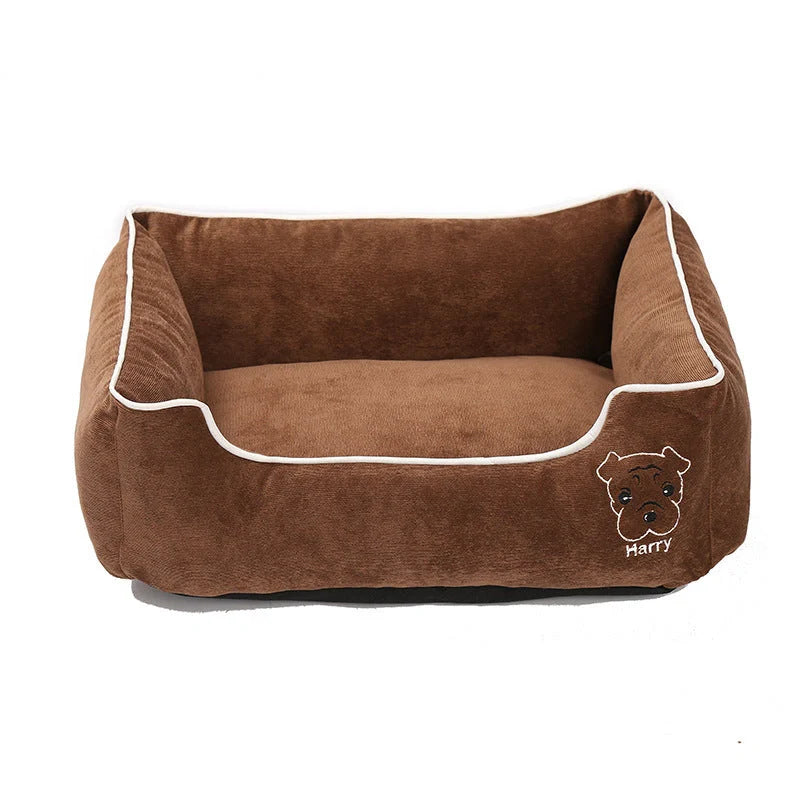 Bite resistant corduroy pet kennel in various sizes and colours