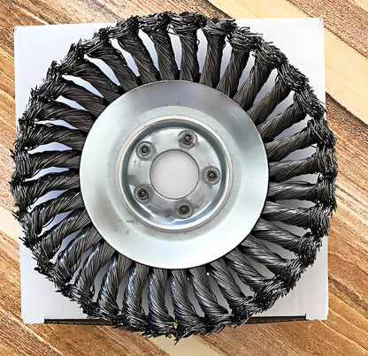 Stainless steel wire lawn mower head for garden weed and debris removal