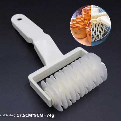 White plastic pizza knife set with three sizes for clean, effortless cuts