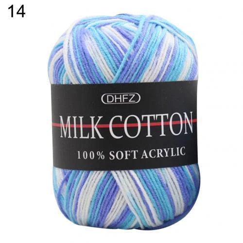 Vibrant multi-color jacquard knitting yarn for cosy handmade creations