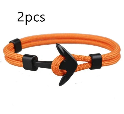 Stylish unisex anchor bracelet with hand strap, perfect for nautical fashion enthusiasts