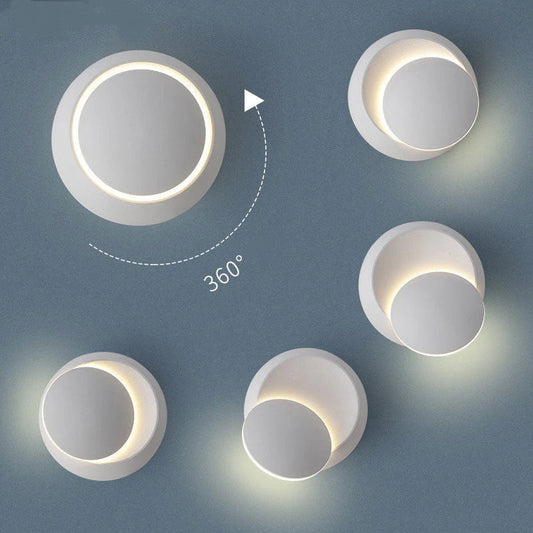 Stylish LED Moon Bedside Lamp with Sleek Iron Shade and Warm Ambient Glow