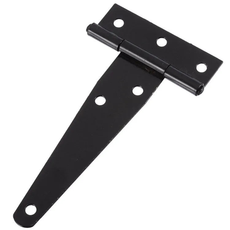 Fixed light T-shaped iron hinge for wooden doors with straight arm design and 175 degree opening angle