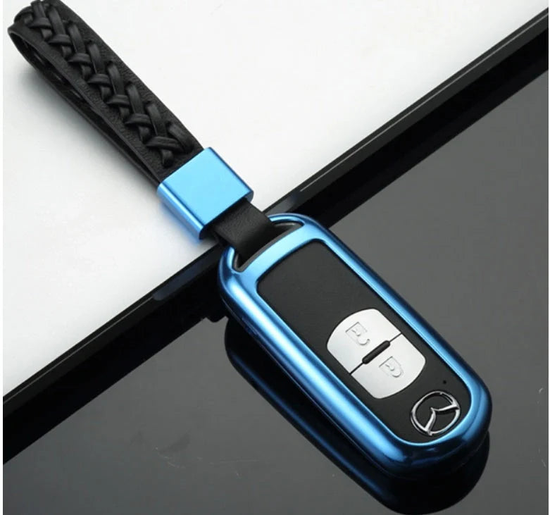 Aluminum alloy key case for Mazda with CNC engraving