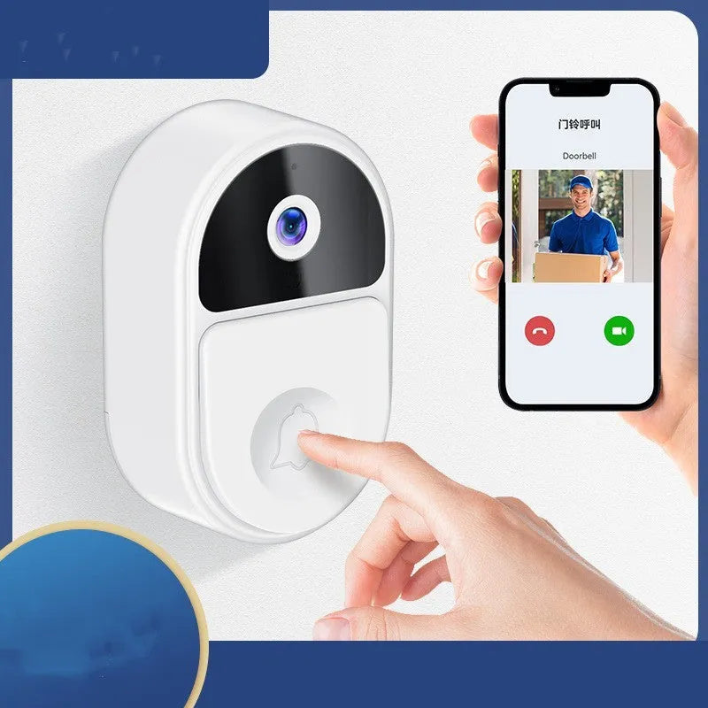 Doodle Smart Visual Doorbell V8 with Two-Way Intercom, USB Powered Indoor Wireless Door Chime Kit in Iwfcam or Tuya Version, Available in Black or White for Simple Home Installation