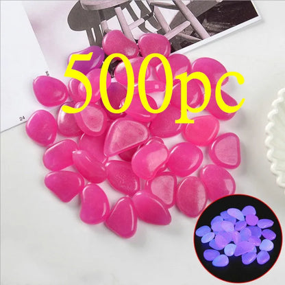 Qiming fluorescent luminous stones in mixed colours for aquarium and garden decoration