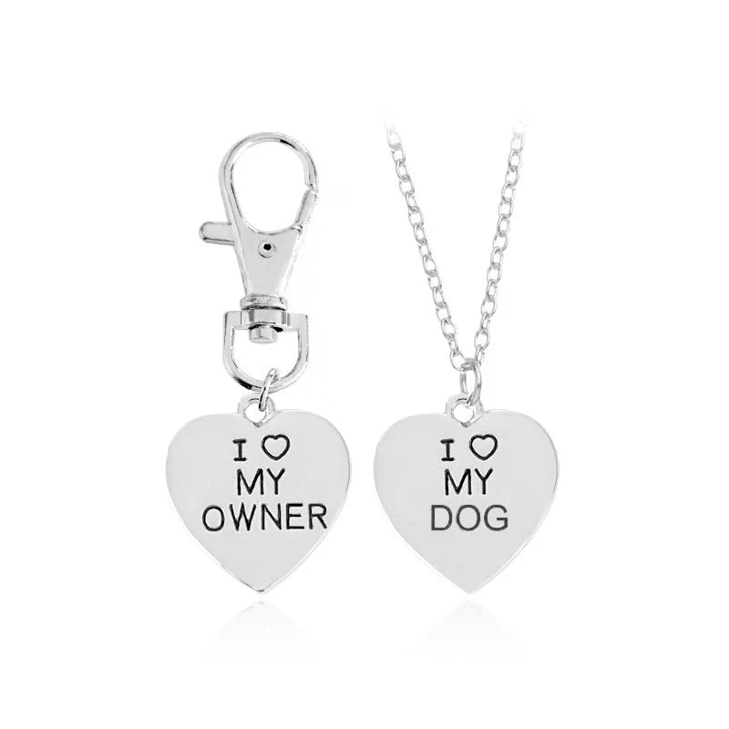 Stylish dog bone necklace for pet lovers, available in silver and gold.