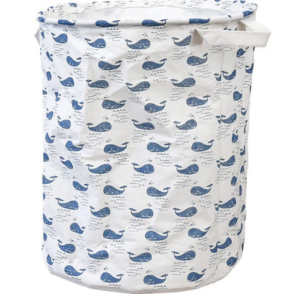 European style cotton linen laundry basket with various designs for home organisation