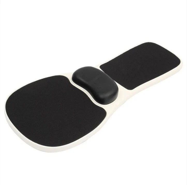 Ergonomic computer armrest mouse pad with adjustable design and memory foam wrist support for improved posture and reduced strain