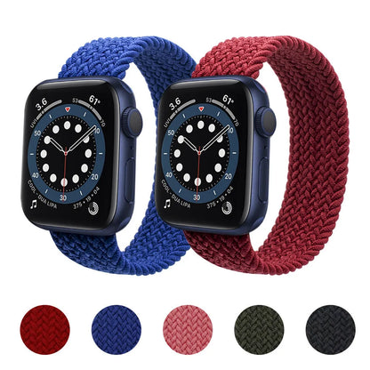 Apple Watch compatible nylon strap with plastic head in five colour options