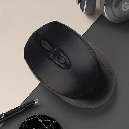 Wireless Bluetooth optical mouse, 1600dpi, 104x66x38mm, available in black, blue, green, pink, and white.