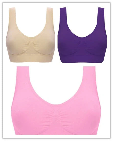 Comfortable women's yoga sports bra top for workouts and fitness activities