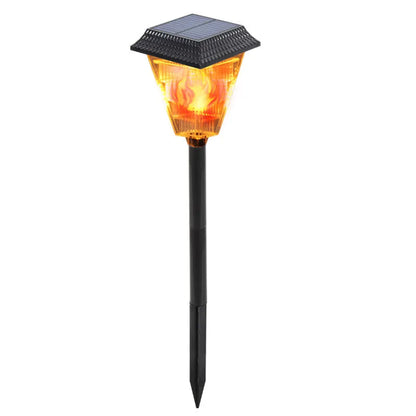 Solar-powered outdoor garden light with LED array, shown in green colour option, suitable for pathways and patios.