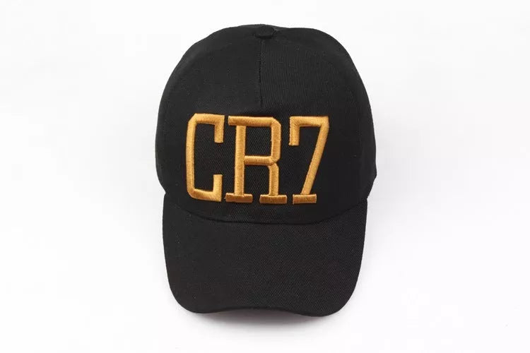 C Ronaldo CR7 baseball cap in black with high top and big eaves