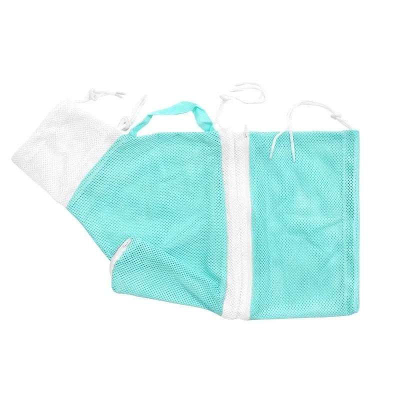 Upgraded fifth-generation cat grooming bag in grey and white, shown detachable and scratch-resistant.