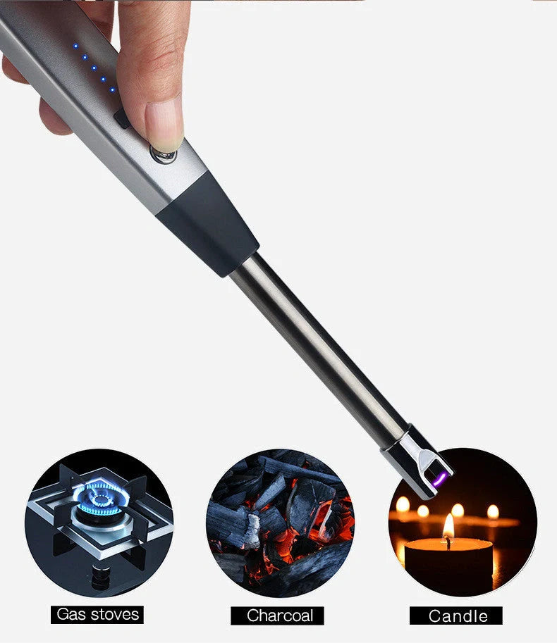 USB rechargeable plasma windproof lighter in various colours with bottle opener and keychain features