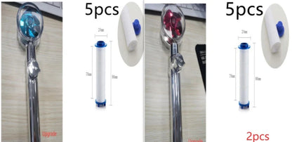 Turbo Propeller Shower Head with 360° fan extension and holder for a luxurious shower experience