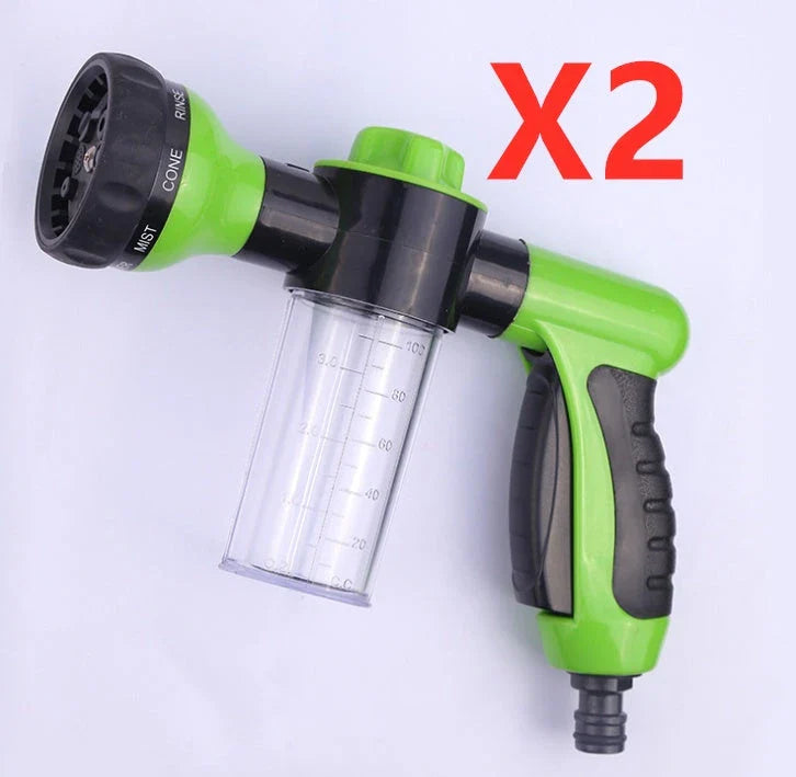 Premium high-pressure water gun with 8-in-1 adjustable nozzle for versatile household and automotive cleaning