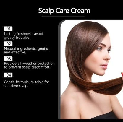 100ml bottle of scalp care cream with botanical ingredients for hair