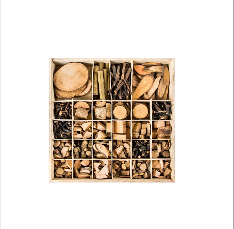 Handmade pine wood Baby DIY Twig Toy for creative and educational play