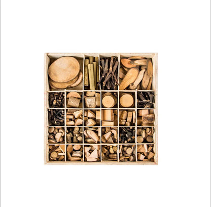 Handmade pine wood Baby DIY Twig Toy for creative and educational play