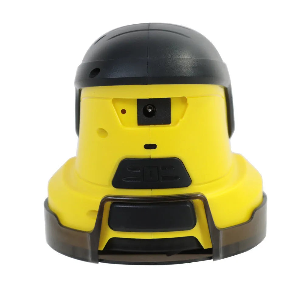 Yellow cordless electric snow scraper with USB charging cable for car window ice removal