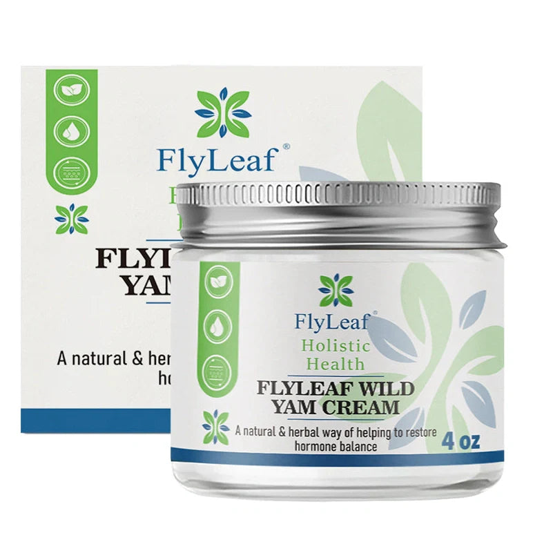 4 oz jar of Natural Formula Organic Yam Cream with Aloe Vera and Red Clover for menopause skincare