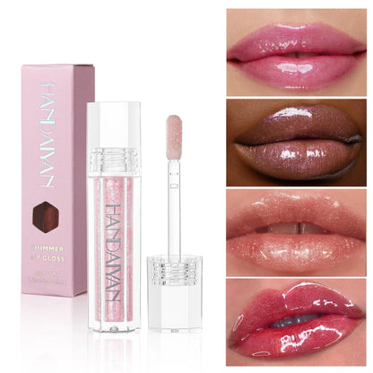 Set of six pearlescent lip lacquer tubes in shades 01 to 06, 1.8ml each.