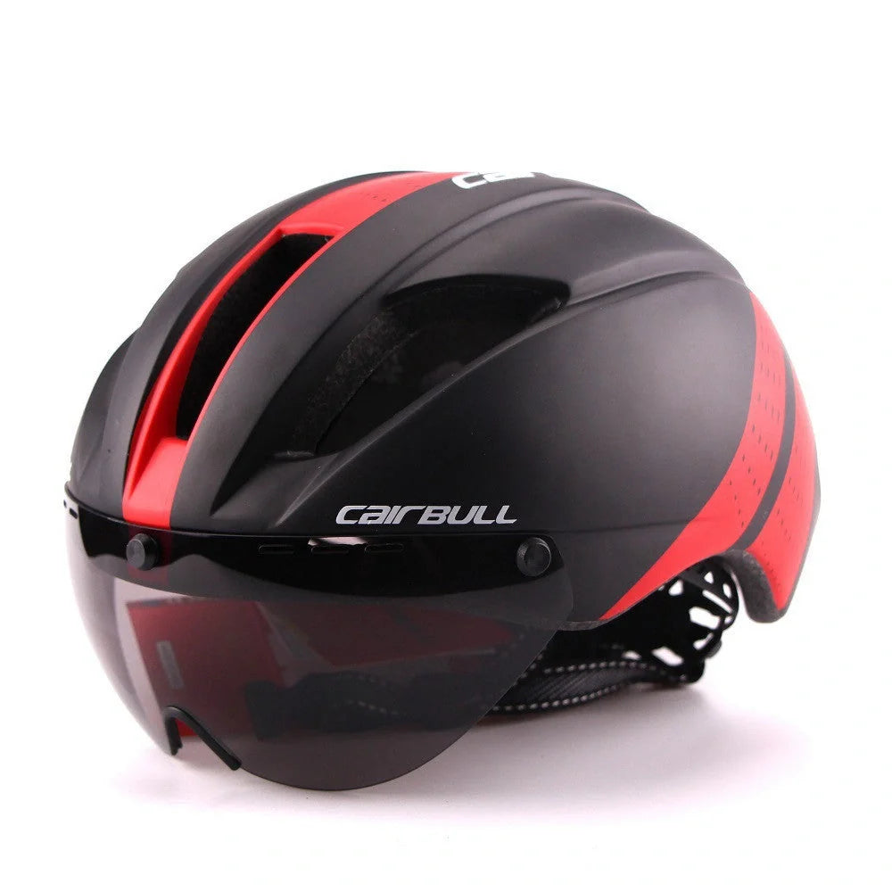 Aero Cycling Helmet with magnetic lens and adjustable fit for road and mountain biking