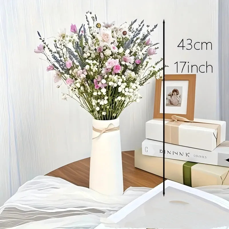 43cm dried lavender flower bouquet in pink and white colours for home décor centrepiece