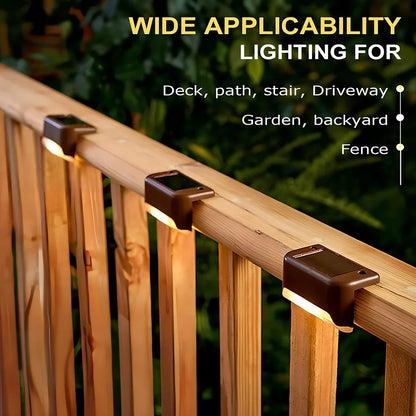 Coffee-coloured solar step light with solar panel, dimensions 78x45x42mm