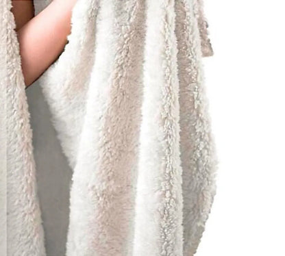 Round flannel burrito blanket with food-themed printing, showing coral fleece texture and wrap-style design