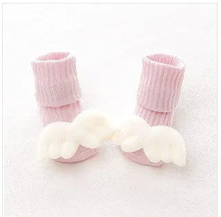 Cotton baby floor socks in multiple designs for infants aged 0-3 months