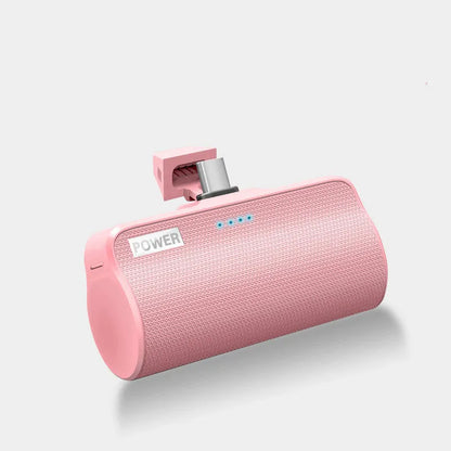 Universal 3000mAh power bank in cylindrical aluminium shell with ABS case for Android Apple Type-C phones