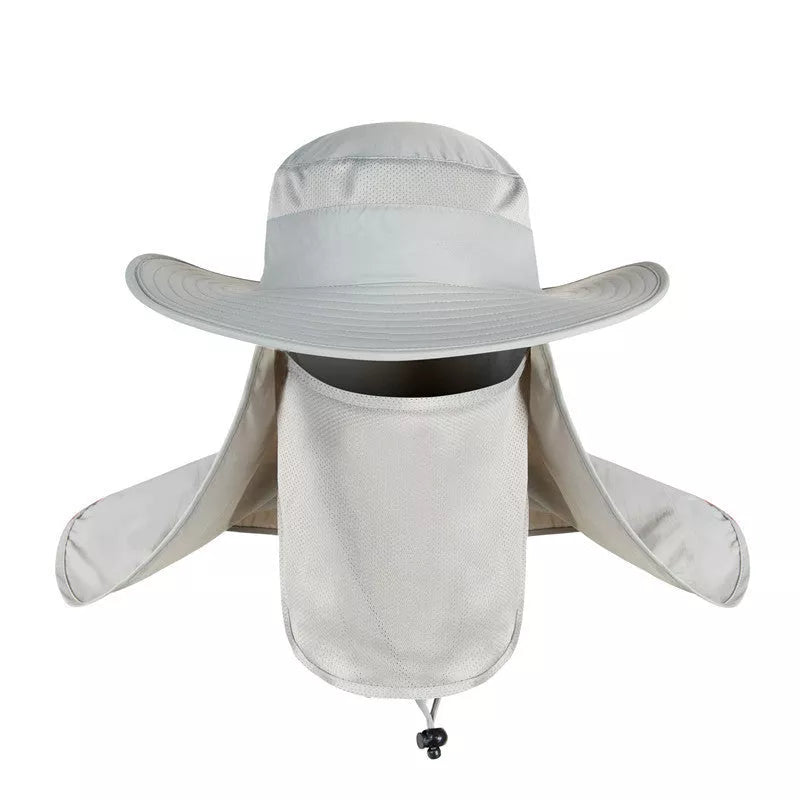 Fisherman's hat with wide brim for sun, water, and UV protection in various colours