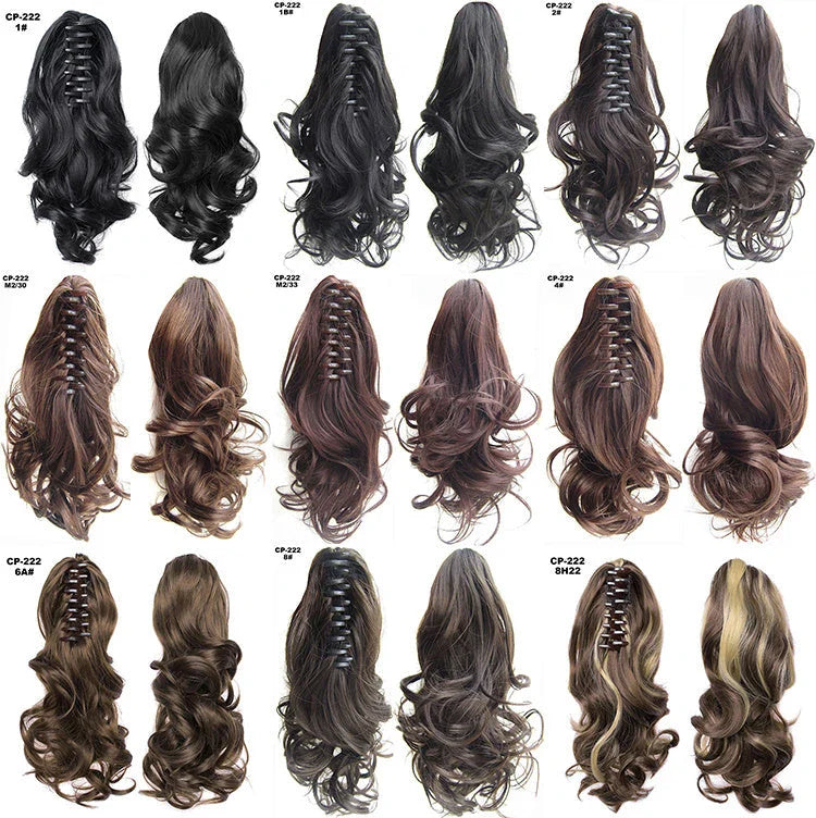 Stylish ponytail hair extension with natural-looking waves for a glamorous hairstyle