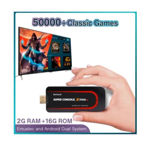 64-bit retro game console with HDMI port showing memory options of 64G, 128G and 256G