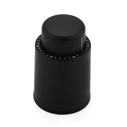 Stainless steel vacuum wine stopper with manual pump for preserving opened wine bottles