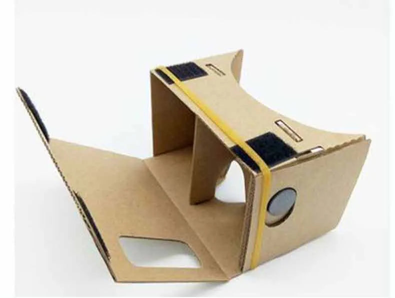 VR Cardboard Glasses foldable headset for 6-inch smartphones with 3D lenses and adjustable straps